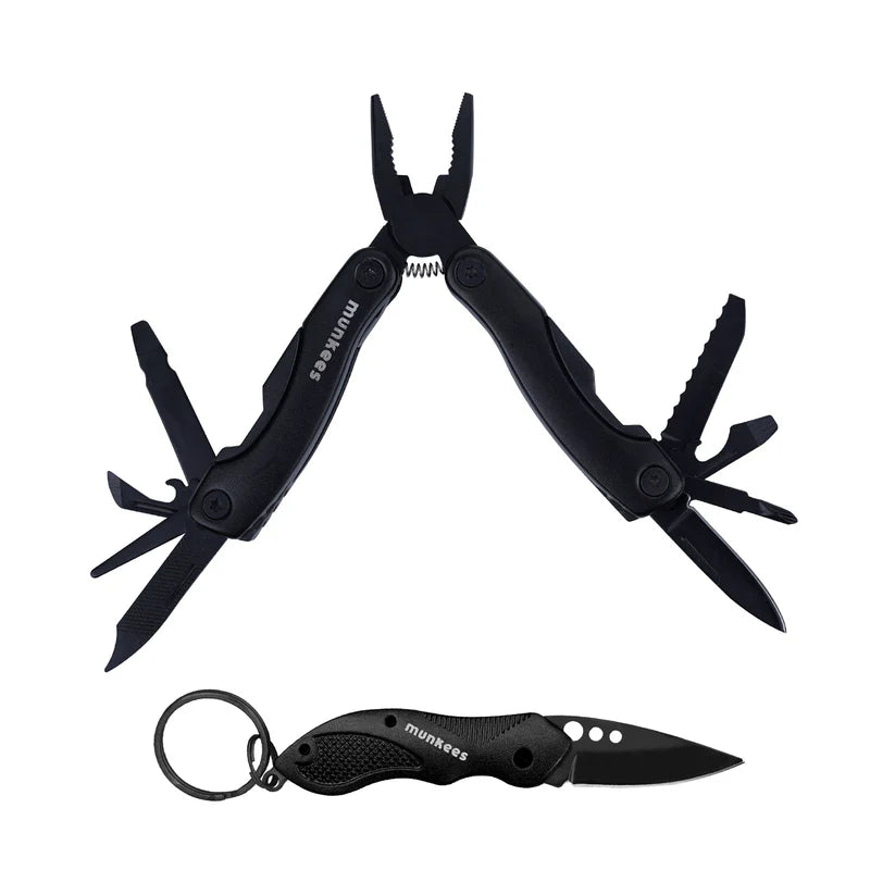 Munkees Multi Duo Black-Keyring with Tools