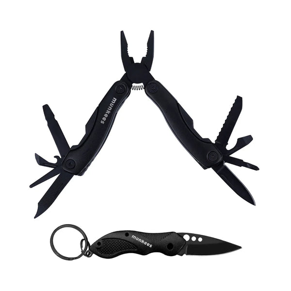 Munkees Multi Duo Black-Keyring with Tools