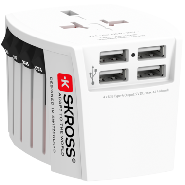 SKROSS MUV USB 4XA Travel Adapter