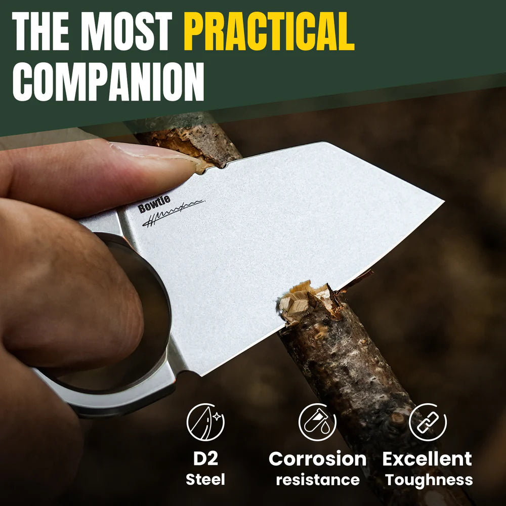 KIZER Bowtie D2 Blade Stonewashed 5.83"