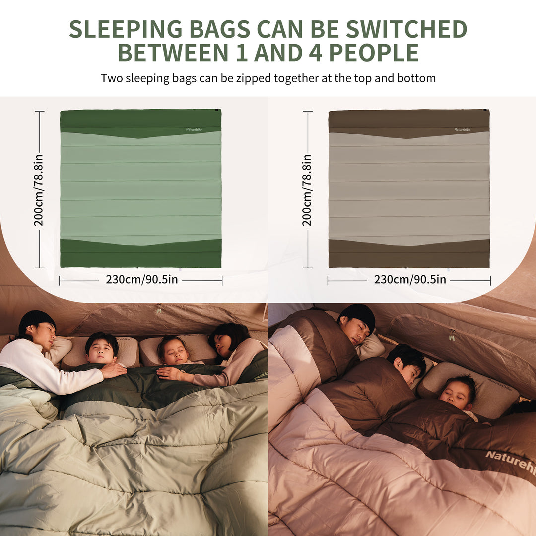 Naturehike YC300 Extra Wide Square Cotton Sleeping Bag