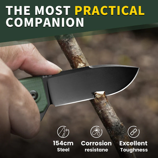 KIZER Drop Bear 154cm Blade Integral G10 Green & Button Lock 3.49