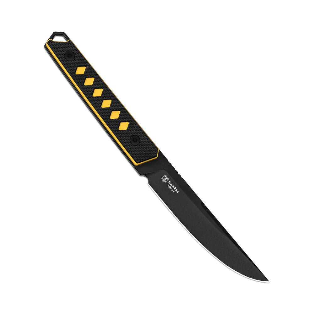 KIZER Kwaiken G10 Handle Nitro-V Blade Black/Yellow G10 Handle 3.94"