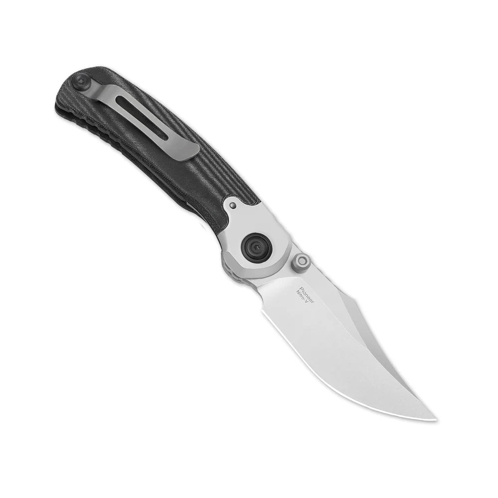 KIZER Pioneer Nitro-V blade Aluminum & Micarta Handle Liner Lock 3.2"