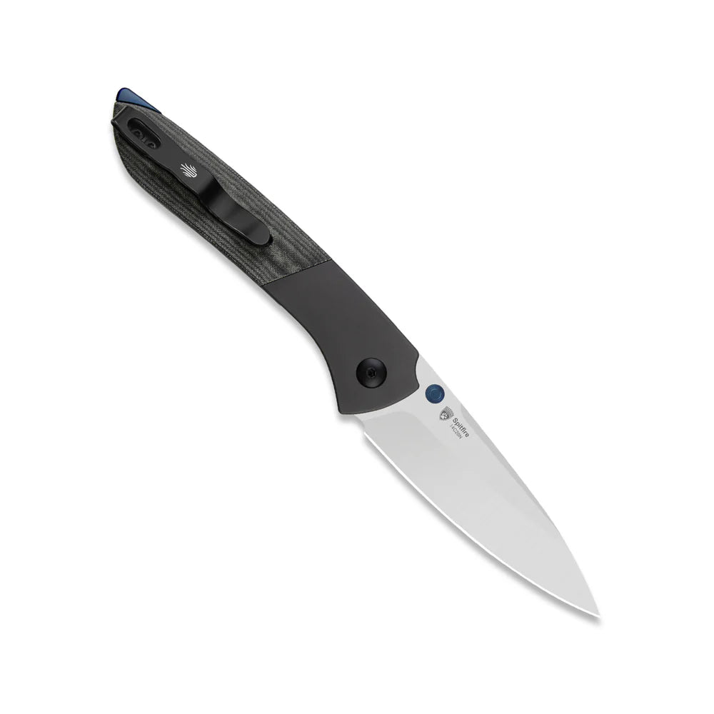 KIZER Spitfire 14C28N Blade Aluminum + Micarta Handle Liner Lock 3.13"