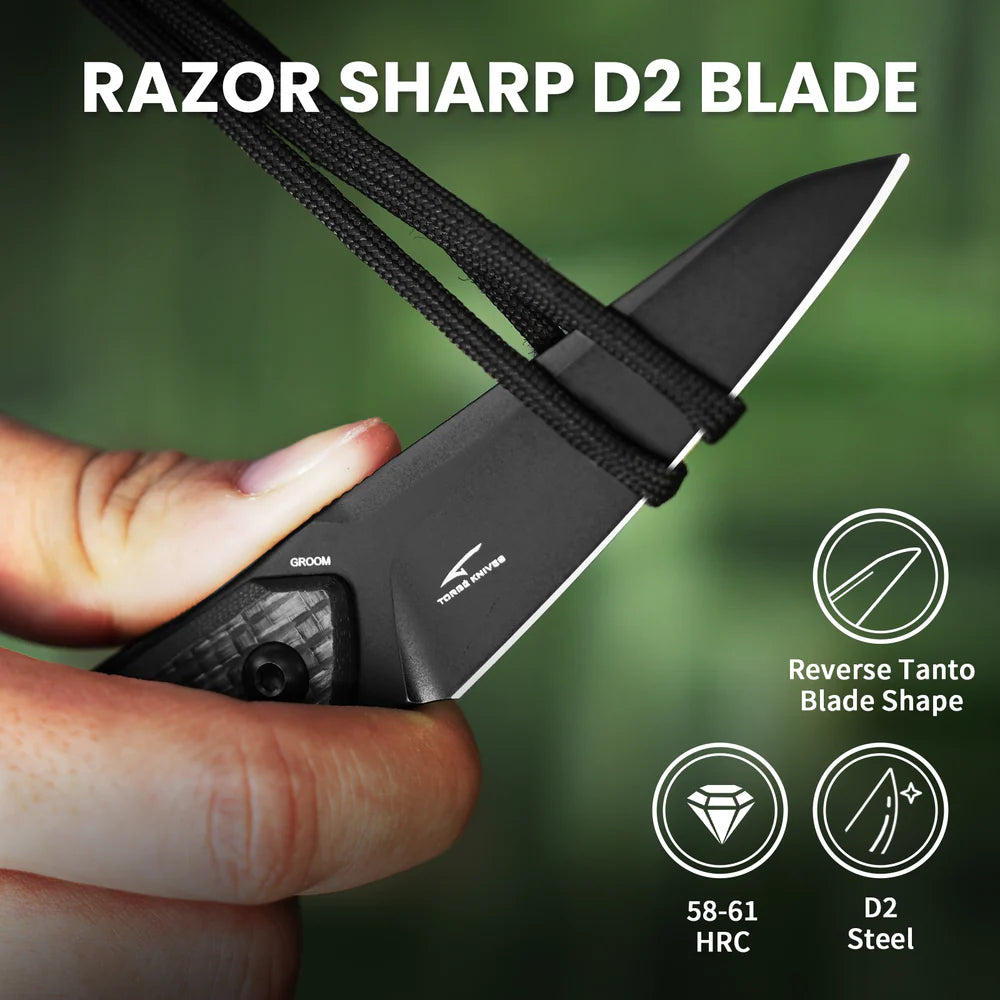 KIZER Groom D2 Blade Carbon Fiber Handle 6.76"