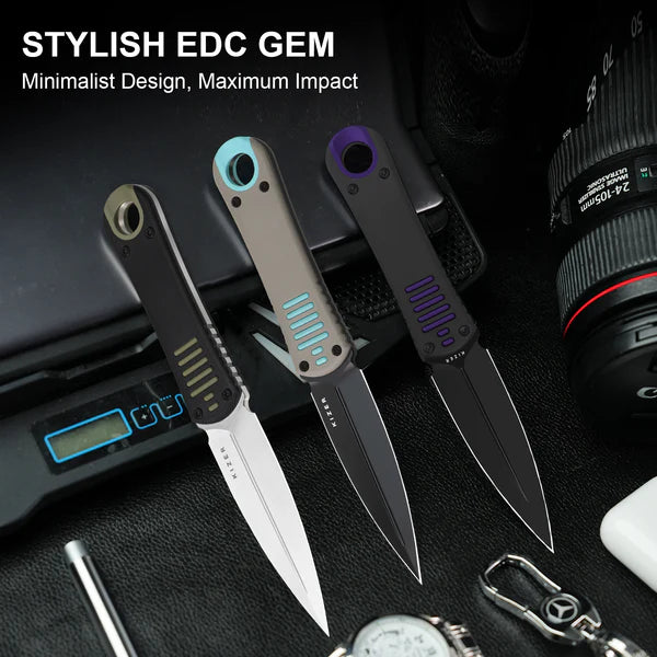KIZER Hidden Agenda AEB-L Blade G10 Handle 3.50"