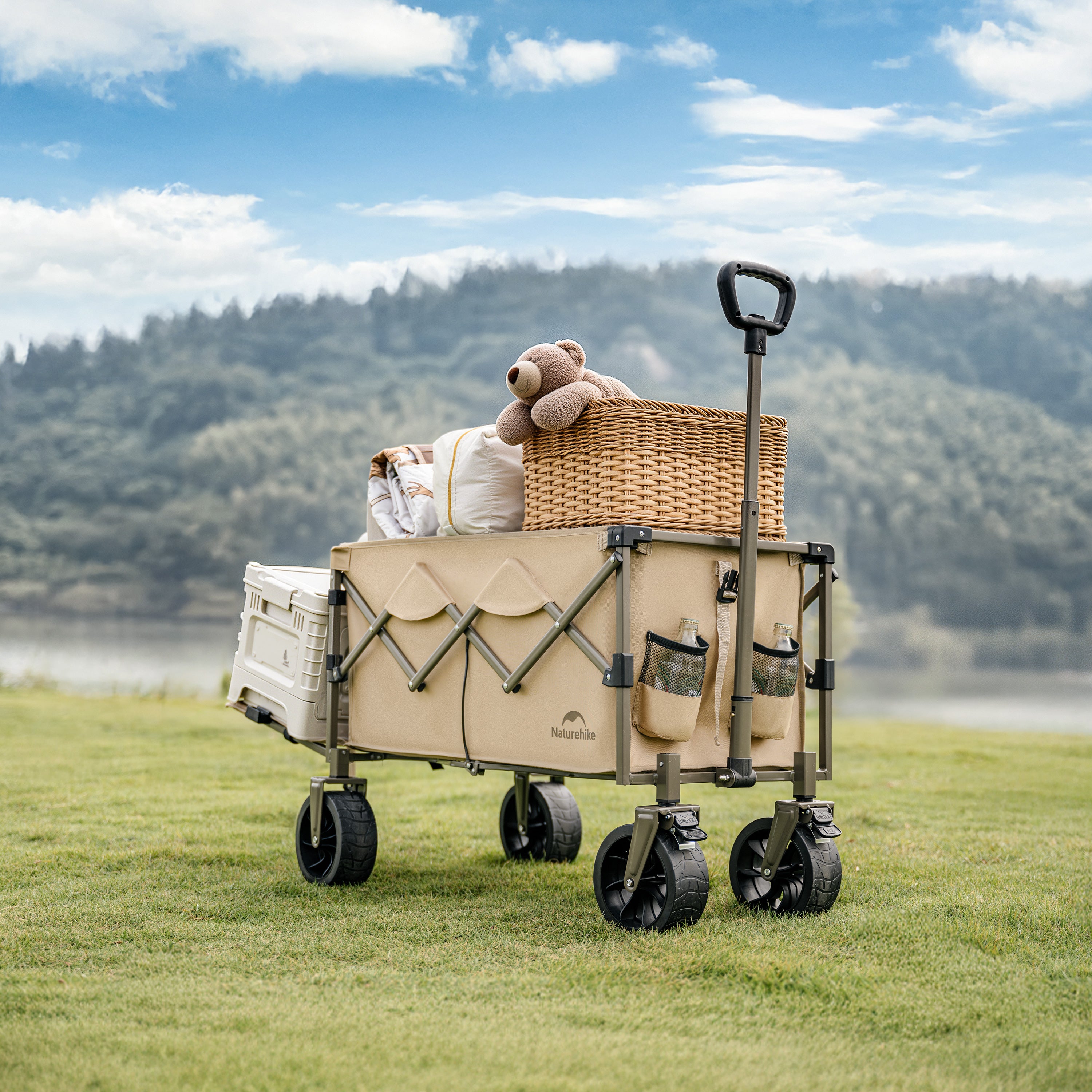Naturehike Light Folding Camping Cart - Linen Brown