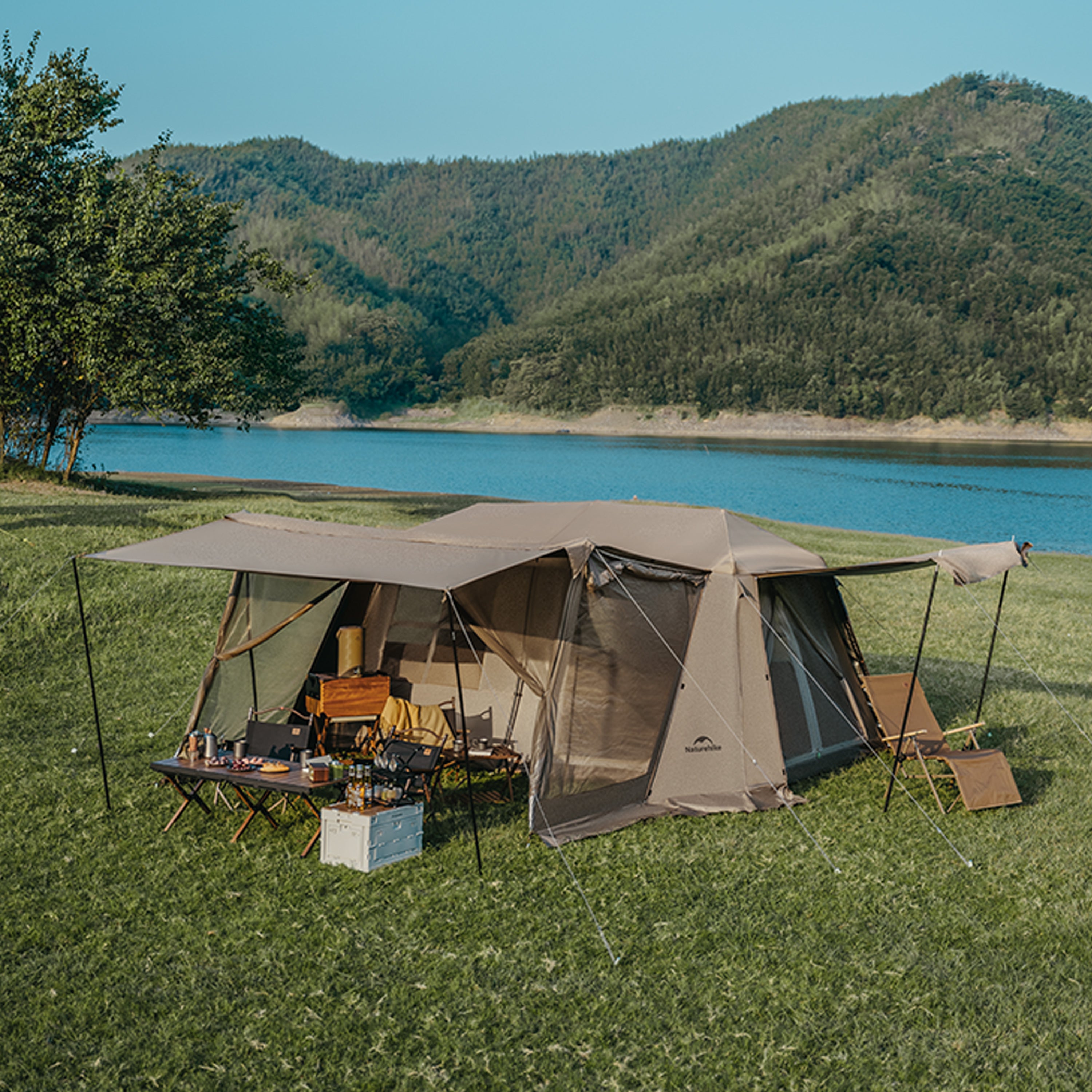 Naturehike Village 13 Automatic Tent TiBlack Flagship – Dark Brown