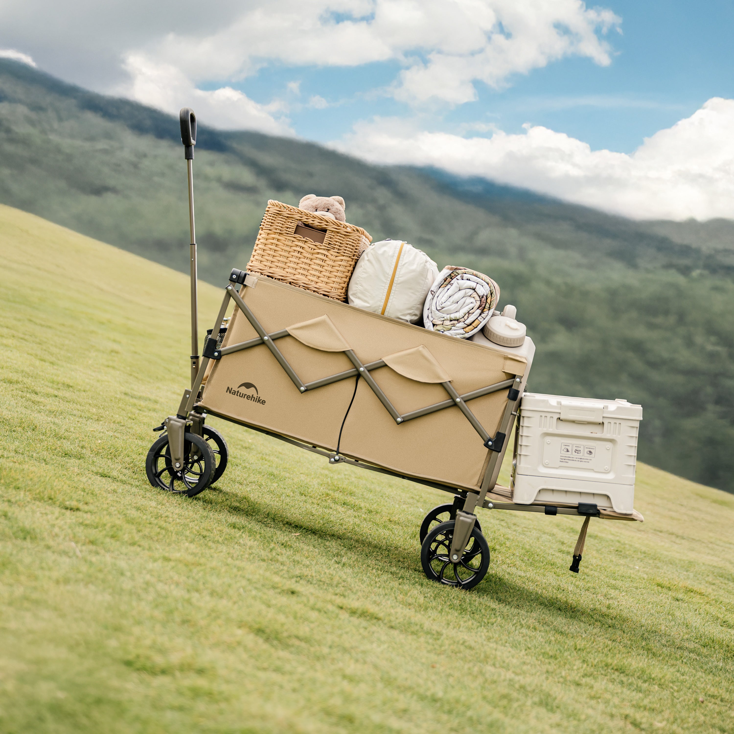 Naturehike Light Folding Camping Cart - Linen Brown