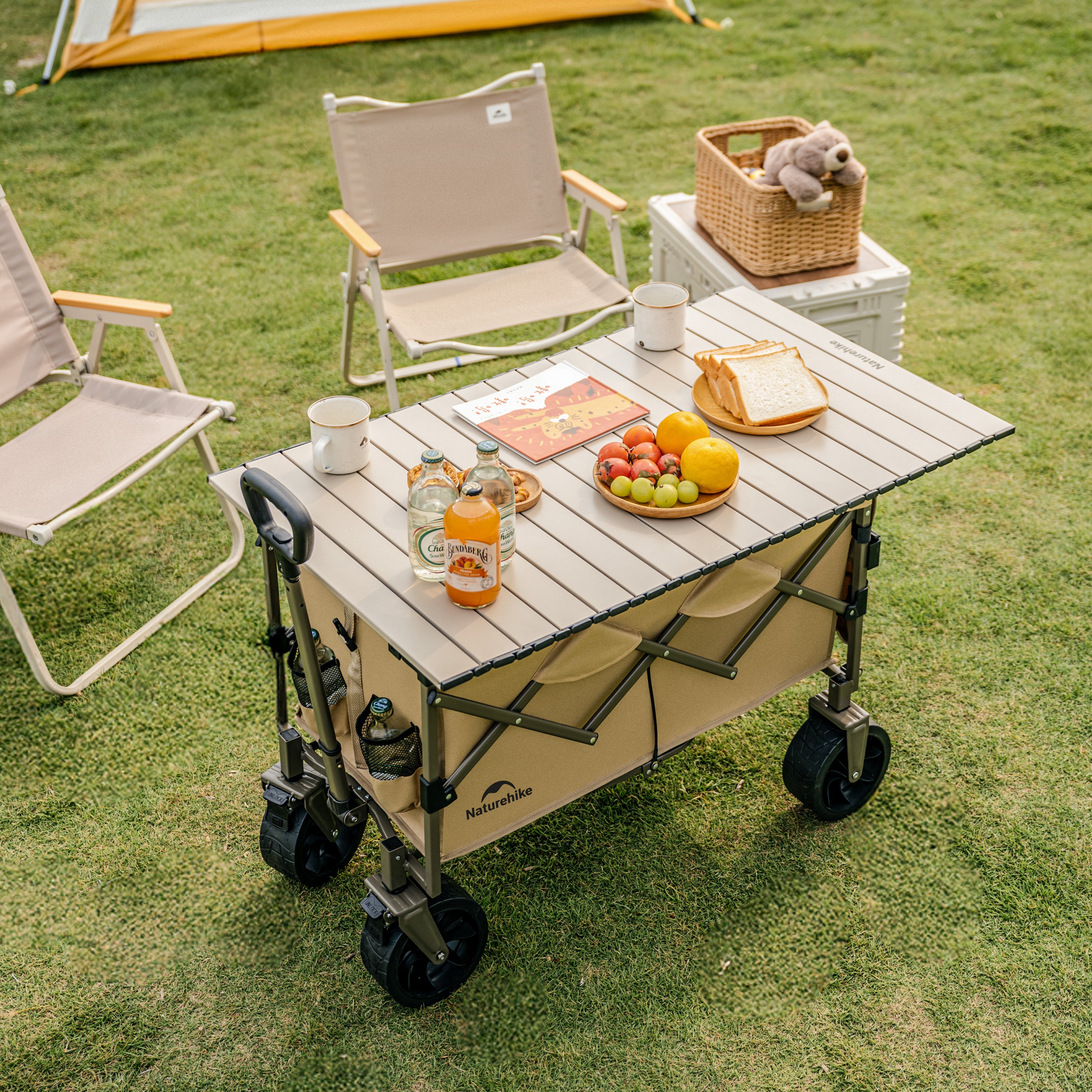 Naturehike Light Folding Camping Cart - Linen Brown
