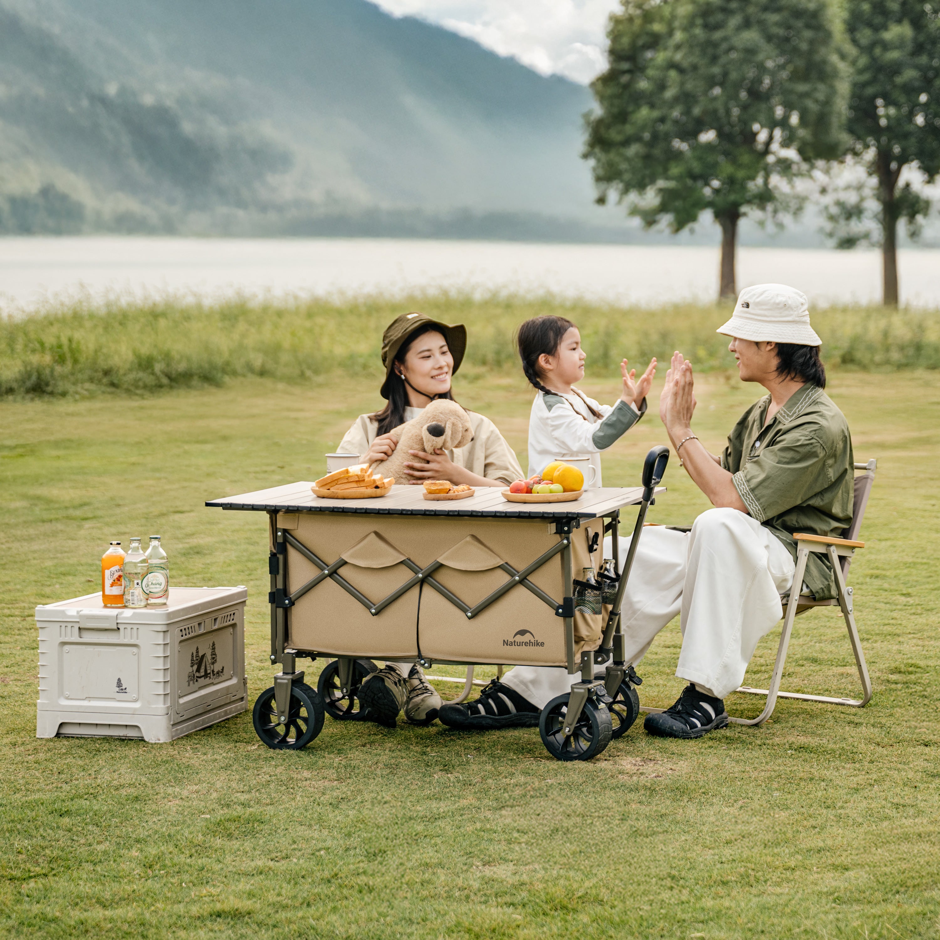 Naturehike Light Folding Camping Cart - Linen Brown