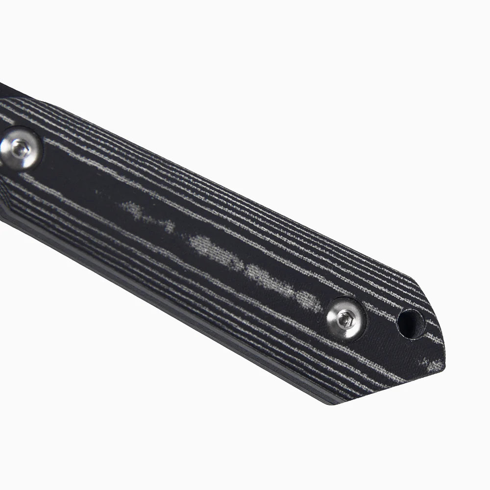 KIZER Harpoon D2 Blade black/white Micarta Handle 7.72"