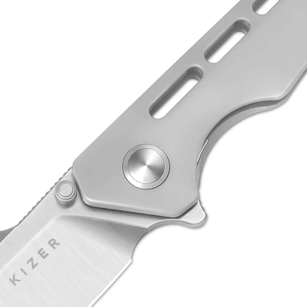 KIZER Crest S35VN Blade Titanium Handle Frame Lock 3.05"