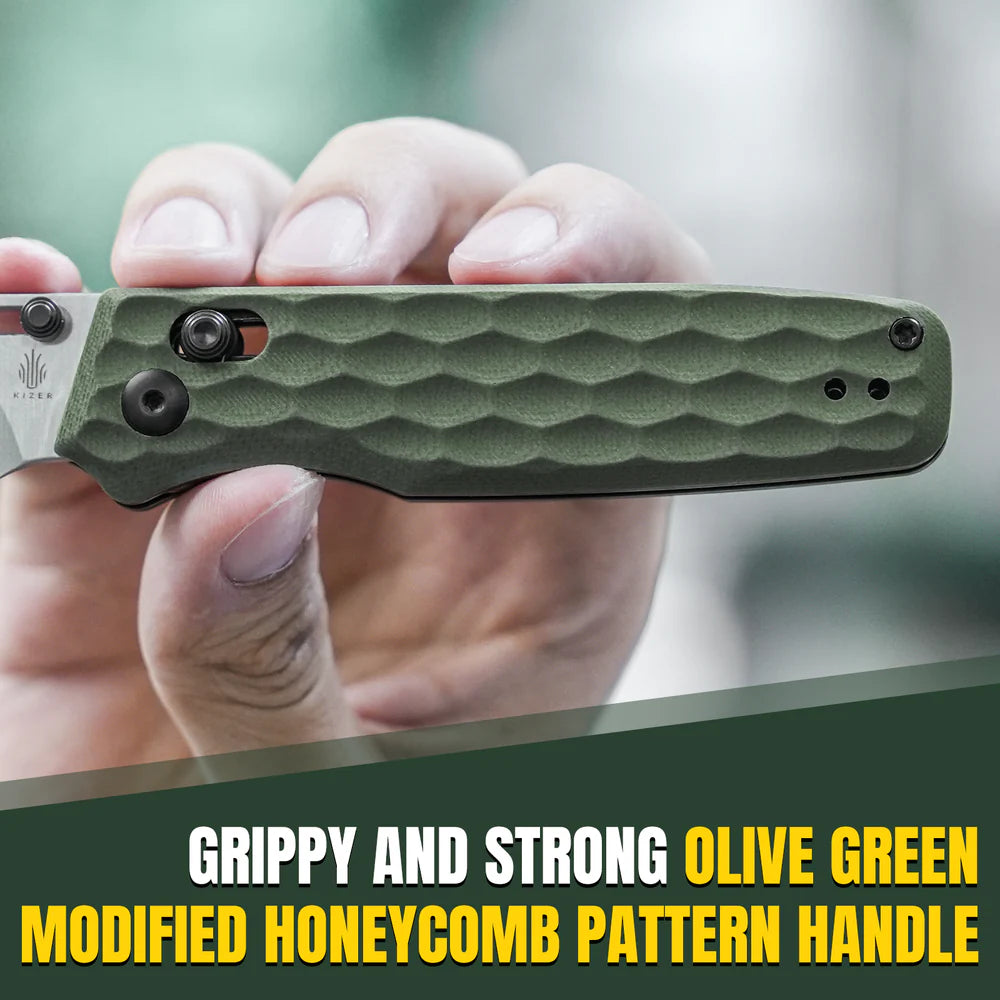 KIZER Task Satin Blade OD G10 & Clutch Lock 3.04"