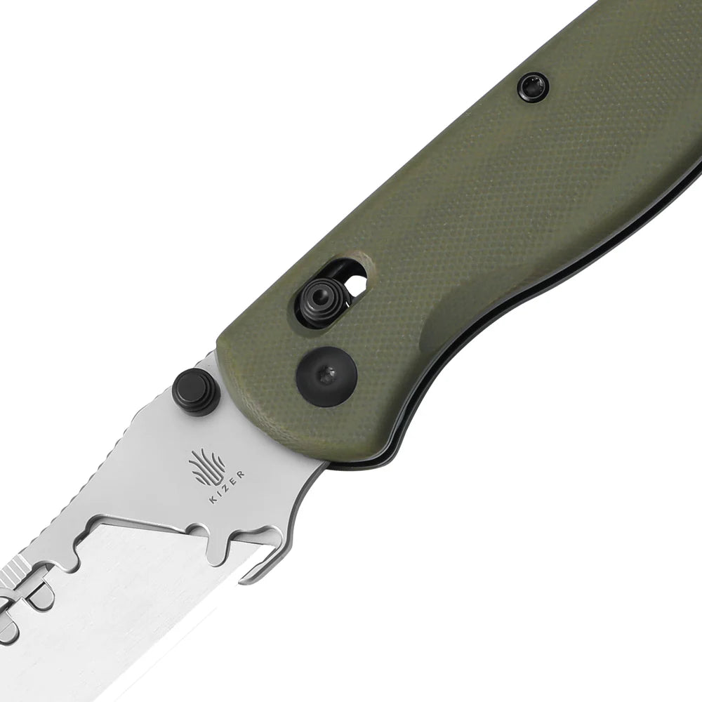 KIZER UTI Bear 2 SK5 & 5CR15 Blade G10 Handle Clutch Lock 2.74"