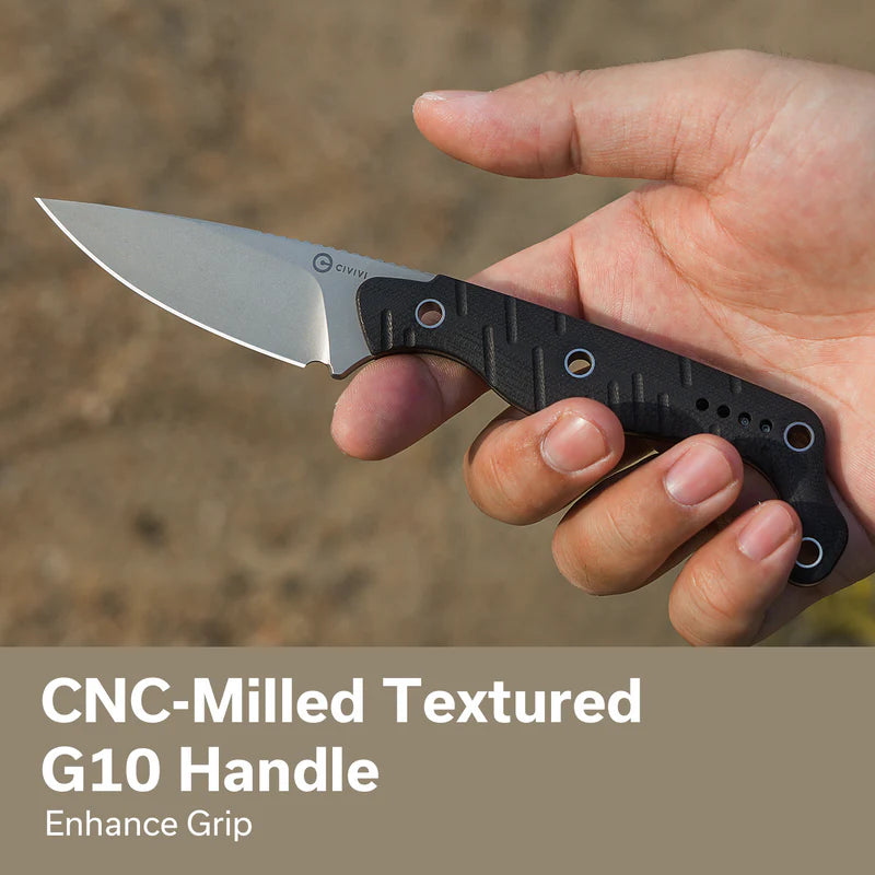 CIVIVI SŌKN Fixed Blade Knife G10 Handle Nitro-V Blade 2.82"