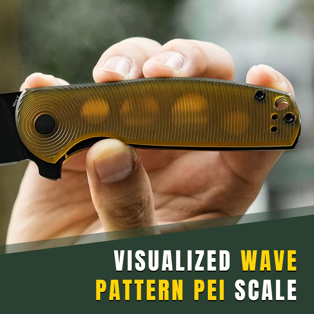 KIZER Gemini Nitro-V Blade Pei & Steel Liner 3.1"