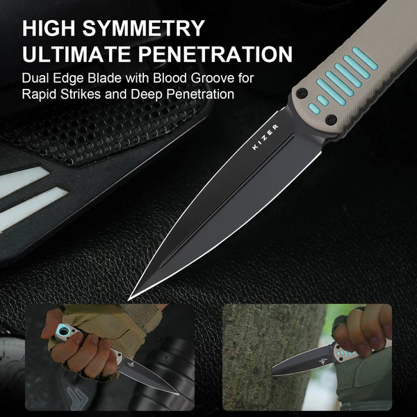 KIZER Hidden Agenda AEB-L Blade G10 Handle 3.50"
