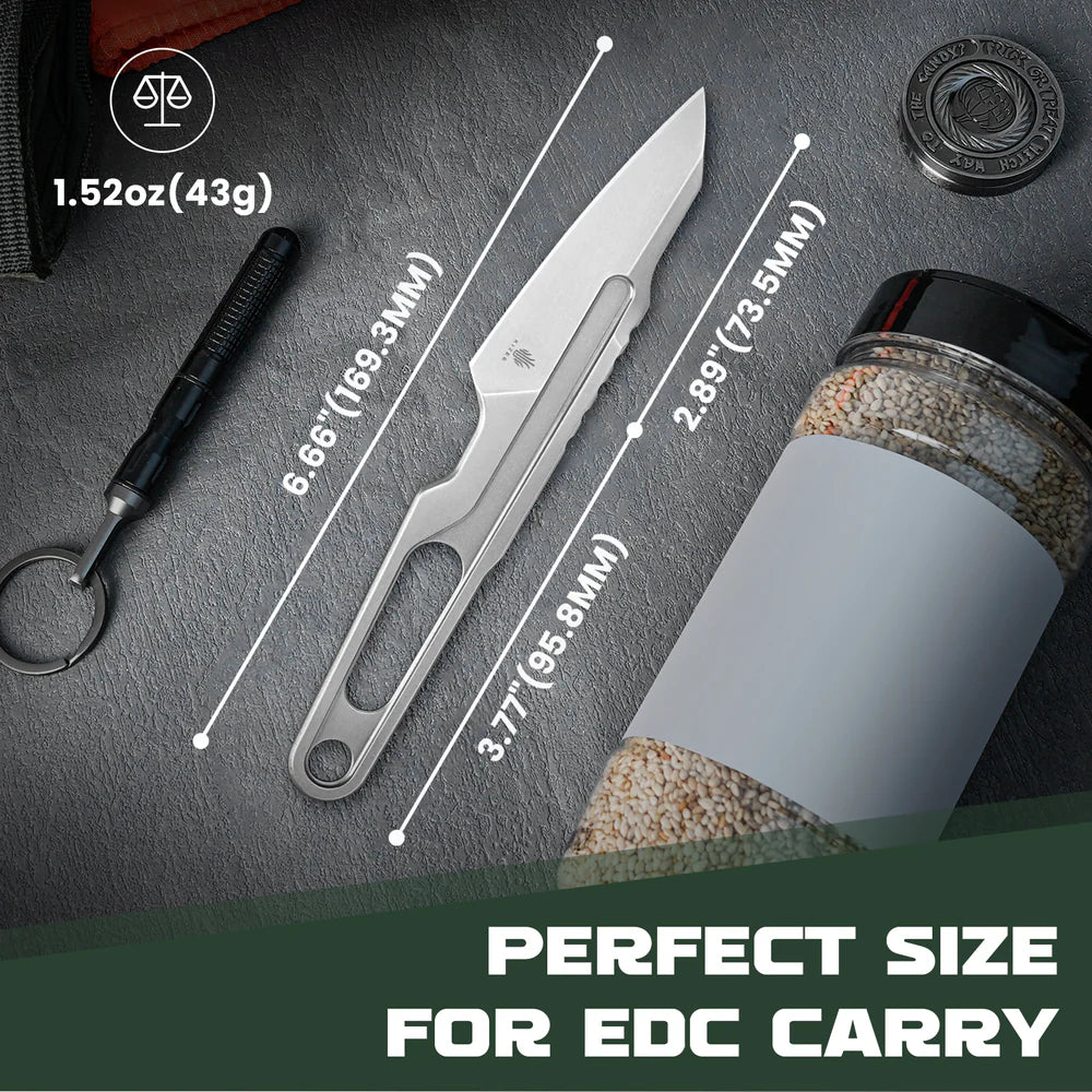 KIZER Cobbler D2 Blade Stone Wash 6.66"