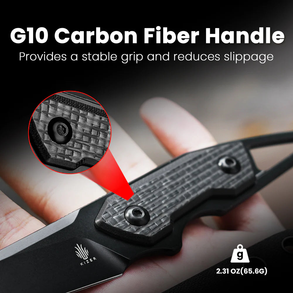 KIZER Groom D2 Blade Carbon Fiber Handle 6.76"