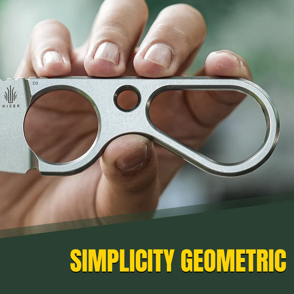 KIZER Bowtie D2 Blade Stonewashed 5.83