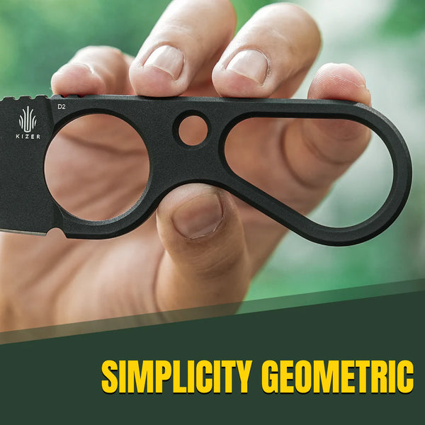 KIZER Bowtie D2 Blade Black 4.43