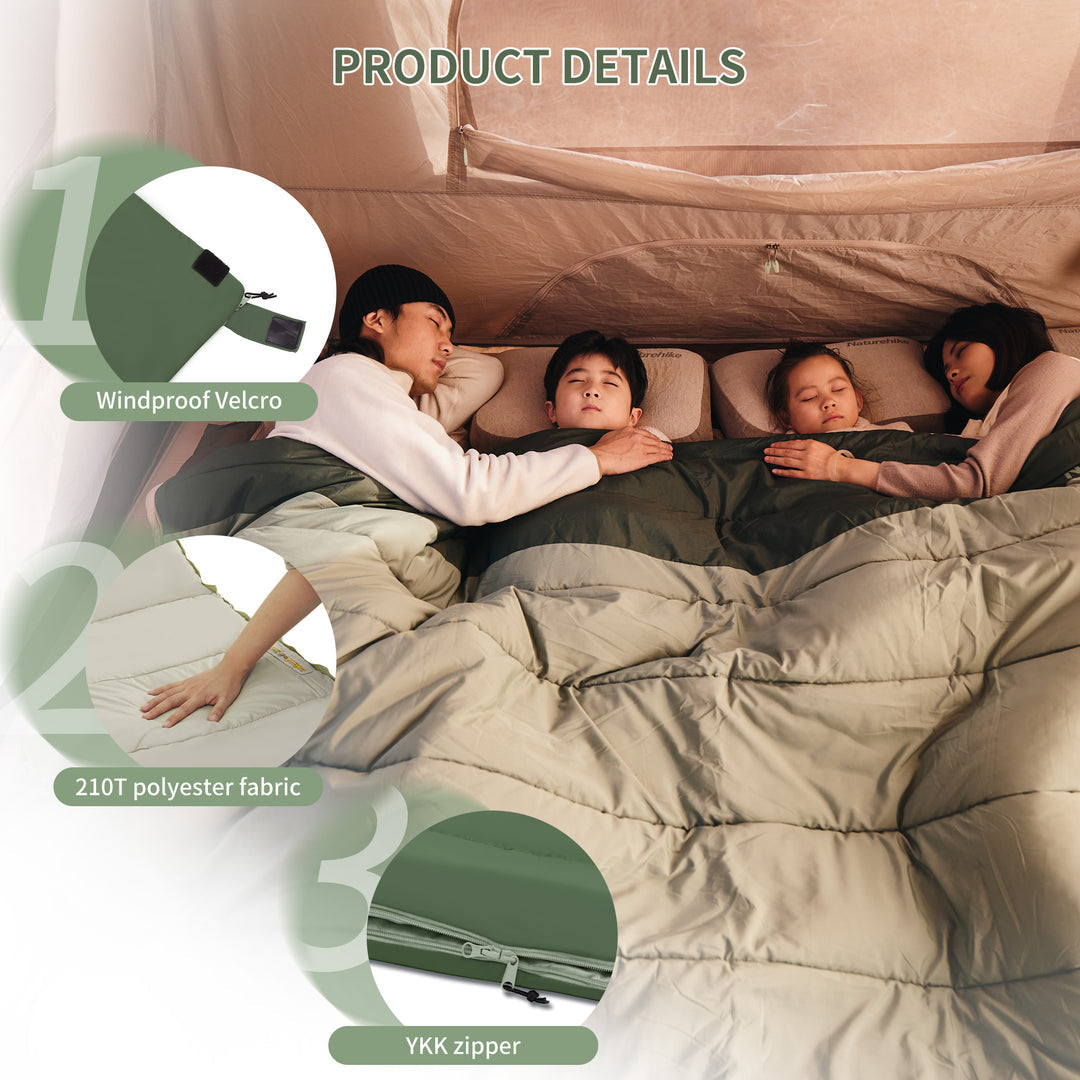 Naturehike YC300 Extra Wide Square Cotton Sleeping Bag