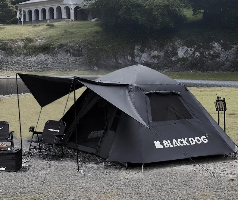 black dog zelt Blackdog Automatic Black Camping Tent 2.0 3-4 Person – GL Extra Enterprise