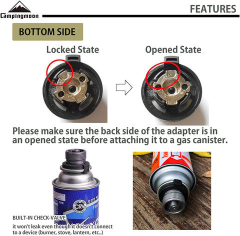 Campingmoon Butane Gas Adapter