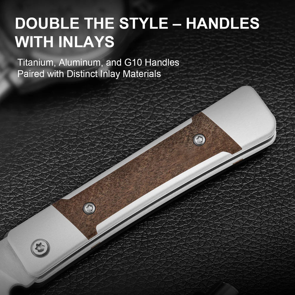 KIZER Little Grand Nitro-V Blade Aluminum Mkuruti Wood Handle 2.52"