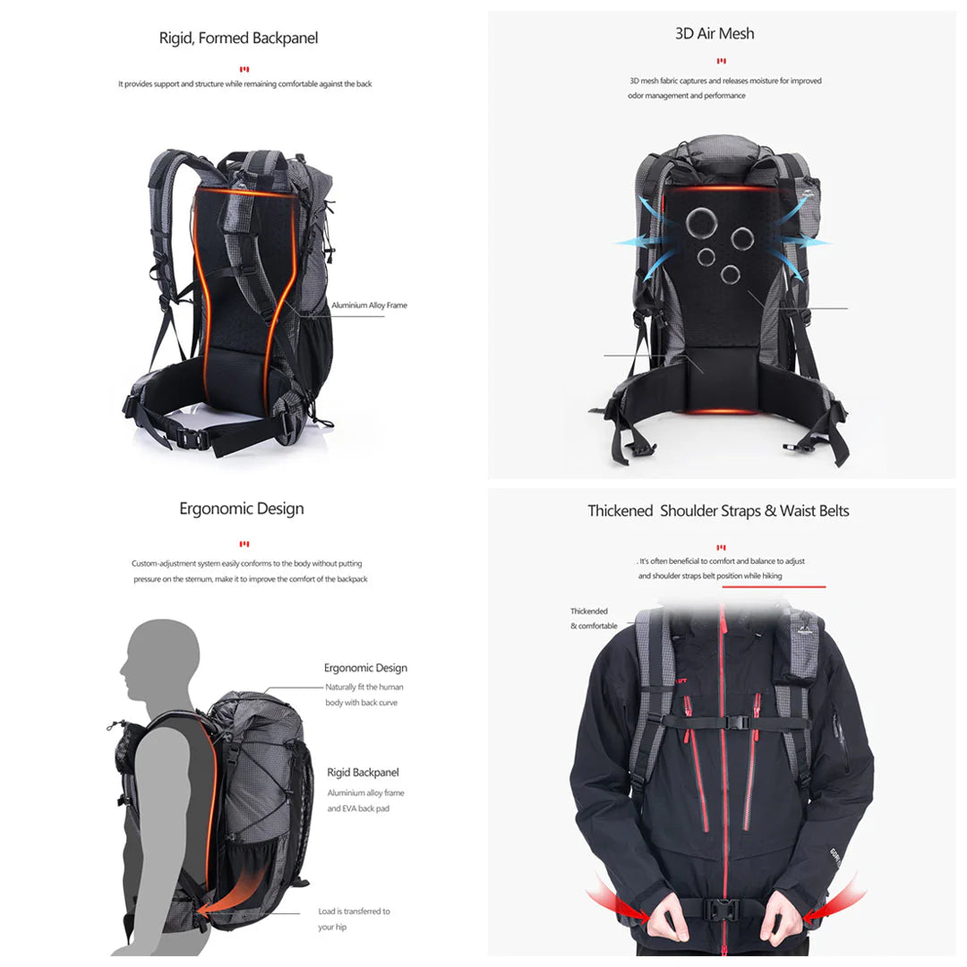 Naturehike Rock 40L+5L Hiking Backpack