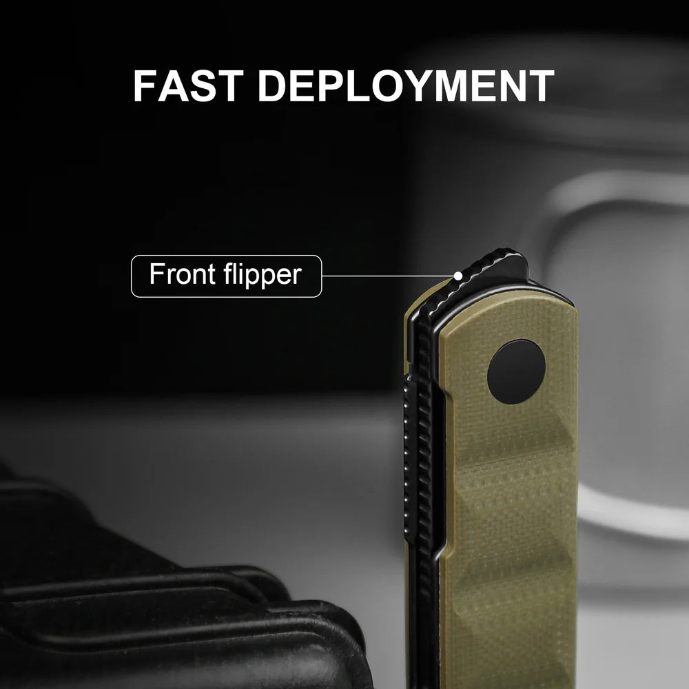 KIZER Bamboo Nitro-V Blade G10 OD Handle Liner Lock 2.99"