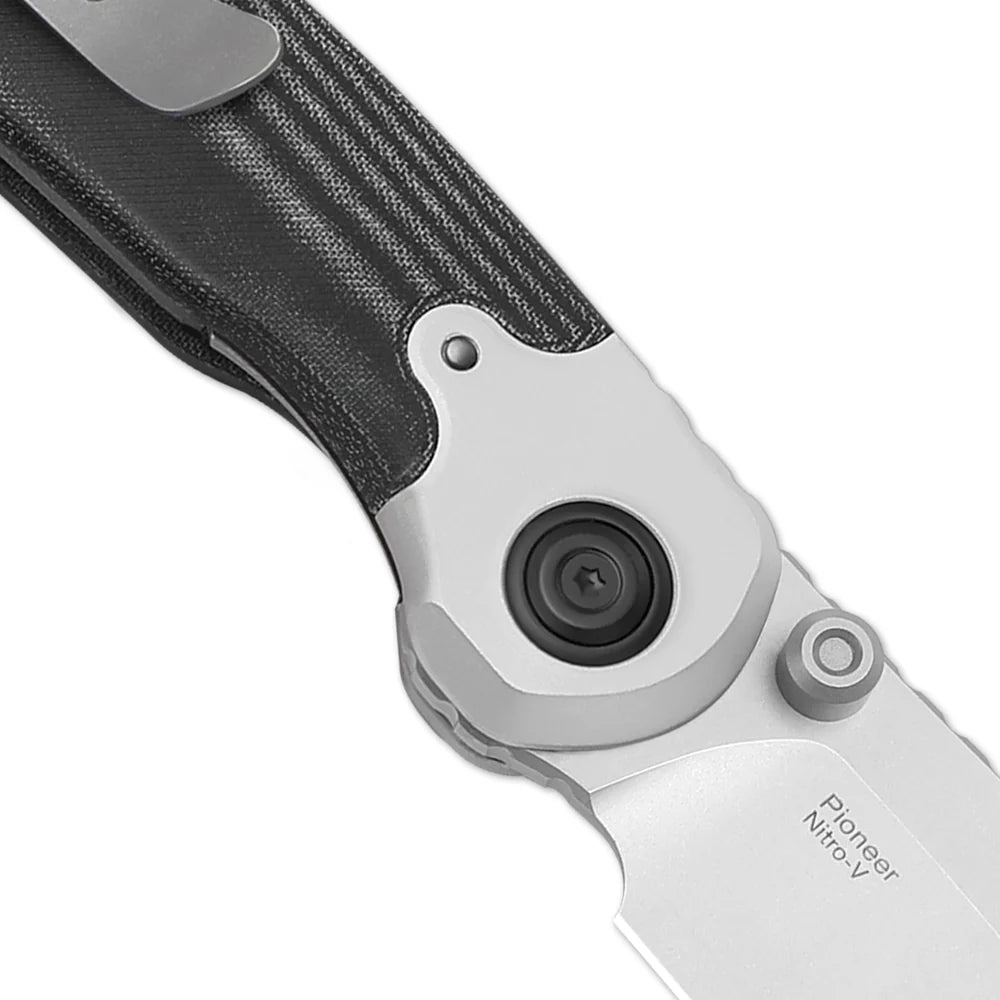 KIZER Pioneer Nitro-V blade Aluminum & Micarta Handle Liner Lock 3.2"