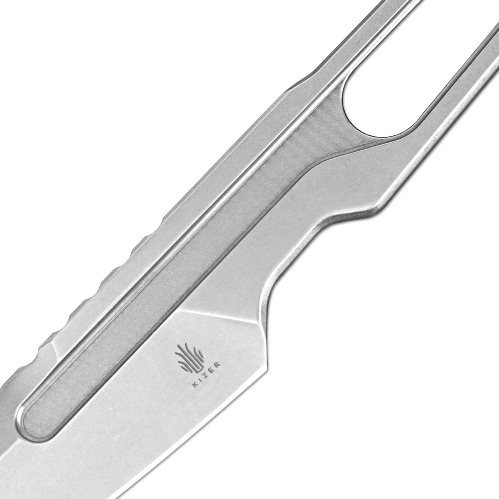 KIZER Cobbler D2 Blade Stone Wash 6.66"