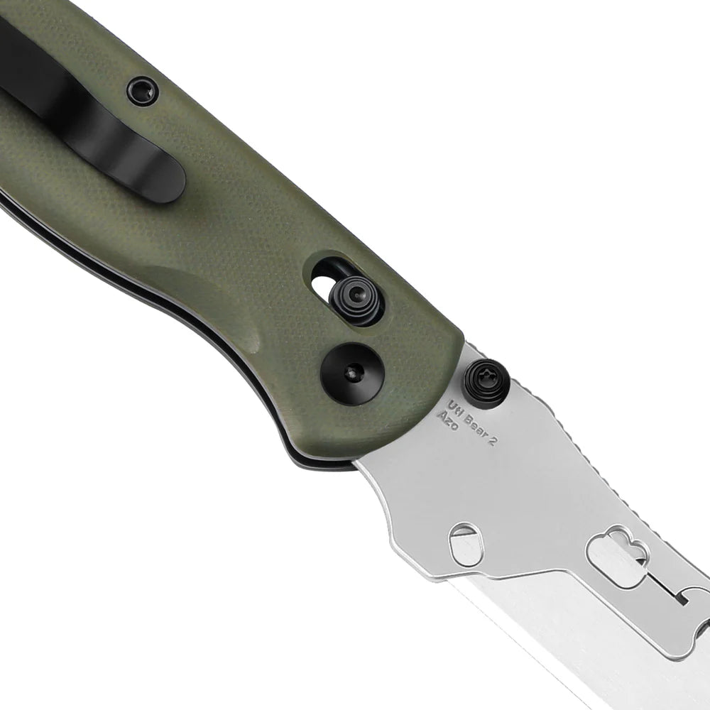 KIZER UTI Bear 2 SK5 & 5CR15 Blade G10 Handle Clutch Lock 2.74"