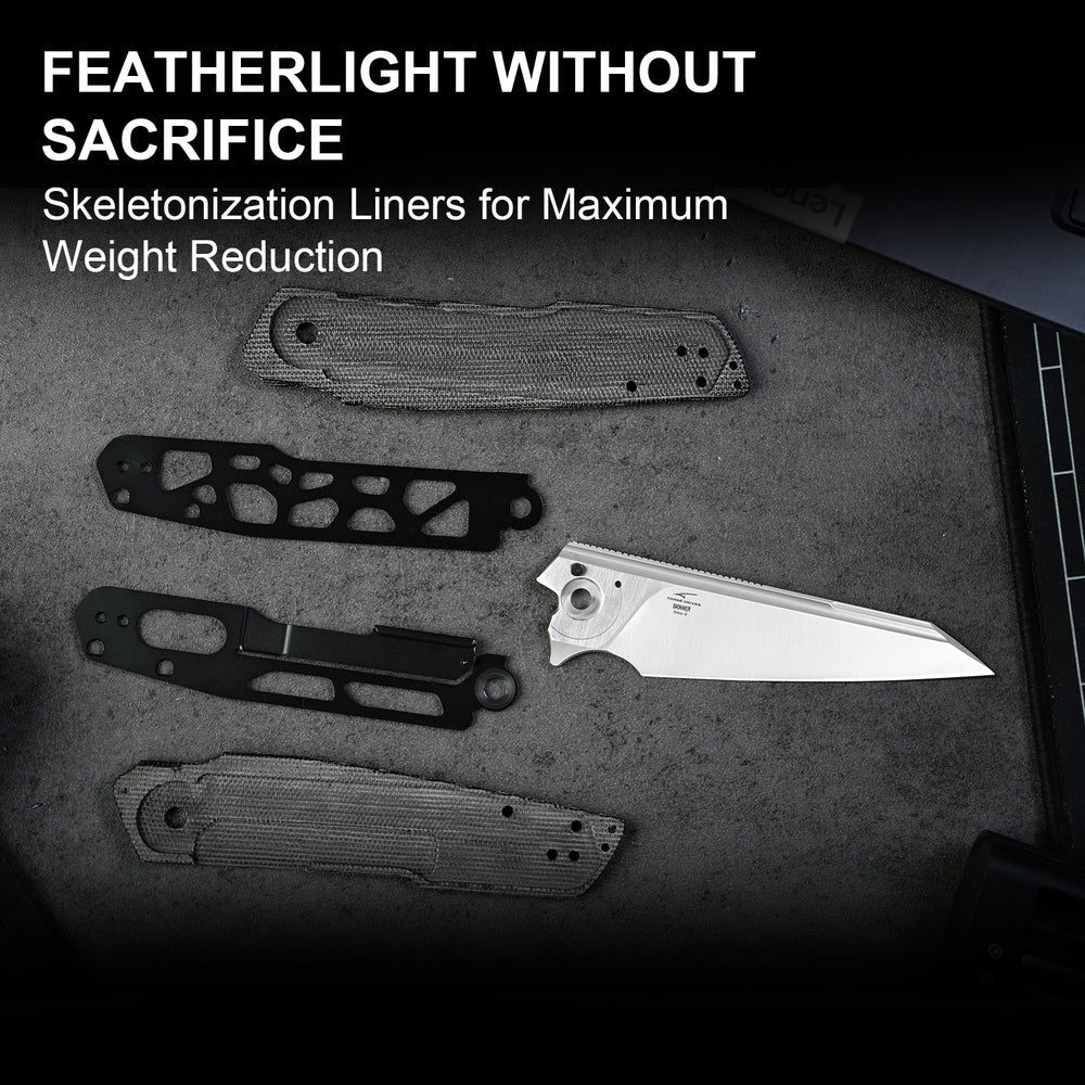 KIZER Skinner Nitro-V Blade Micarta Handle Liner Lock 3.32"