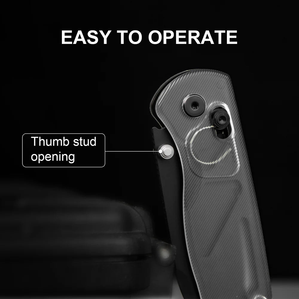 KIZER Drop Bear Nitro-V Blade Acrylic Handle Clutch Lock 2.97"