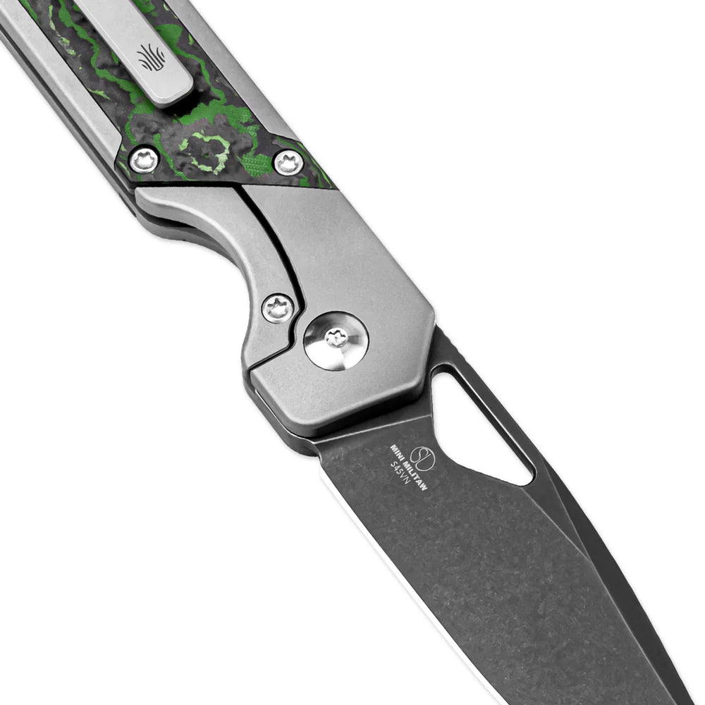 KIZER Mini Militaw S45VN Blade Titanium/Jungle Wear Handle 2.81"