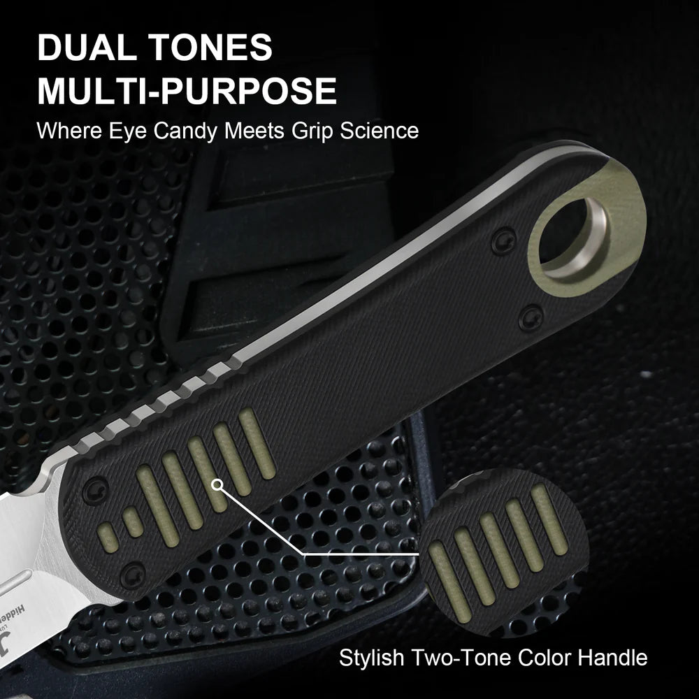 KIZER Hidden Agenda AEB-L Blade Black G10 Handle 3.50"