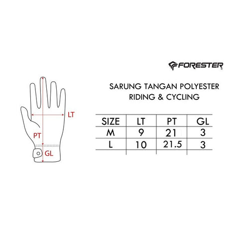 Forester STF 06159 Half Gloves Printing