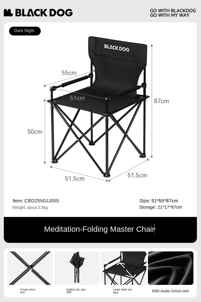 Blackdog Meditation Folding Grand Preceptor Chair