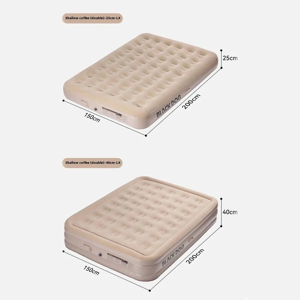 Blackdog Flowing Cloud Double Automatic Inflatable Bed Light Coffee