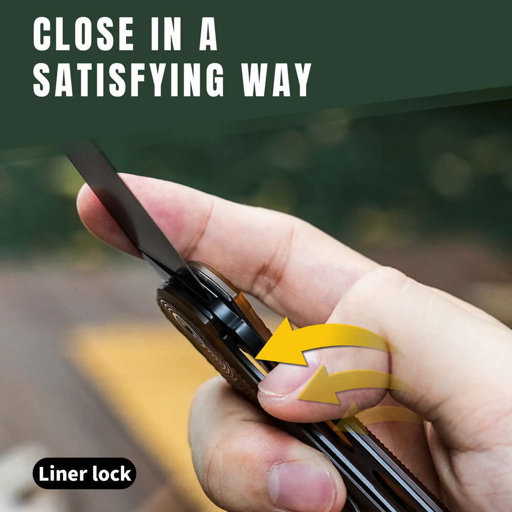 KIZER Gemini Nitro-V Blade Pei & Steel Liner 3.1"