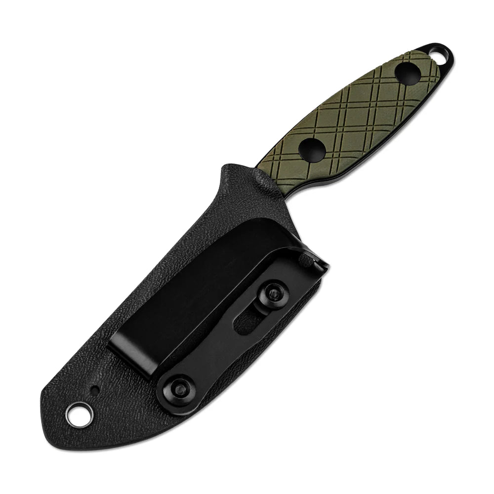KIZER Muskrat D2 Blade Black G10 Handle Green/Steel Loner 6.1"