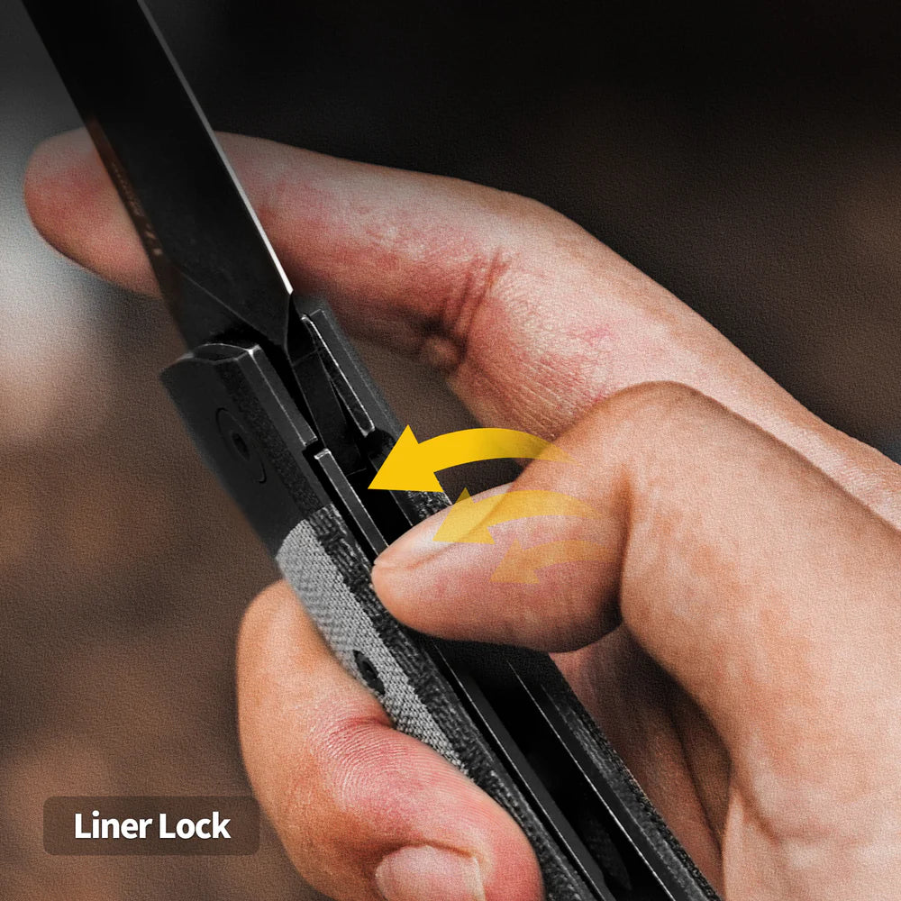 KIZER Momo Nitro-V Blade Black G10+ Micarta Handle Liner Lock 4.1"