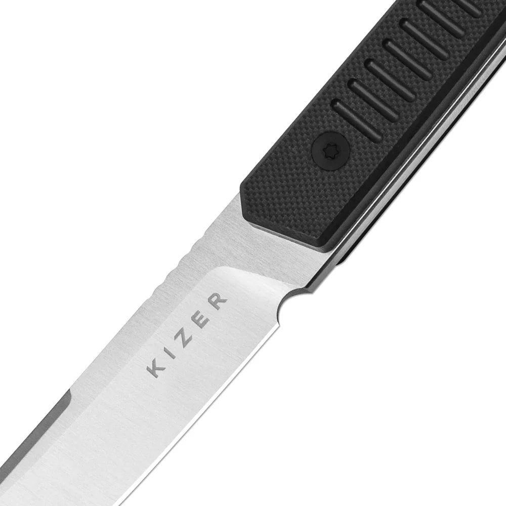 KIZER Kwaiken Nitro-V Blade Black G10 Handle 3.94"