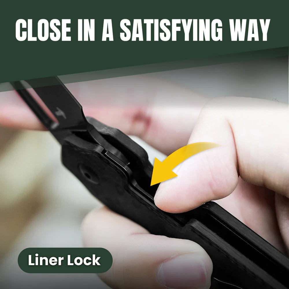 KIZER Varatas Nitro-V Blade Black G10 & Steel liner 3.25"