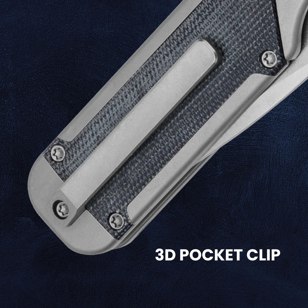 KIZER Militaw S35VN Blade Titanium/Macarta Handle 3.36"