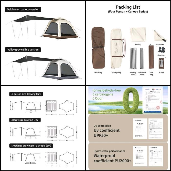 Naturehike Ango Upgraded Automatic Family Tent